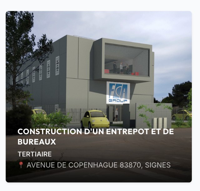 Construction d'un entrepôt et de bureaux